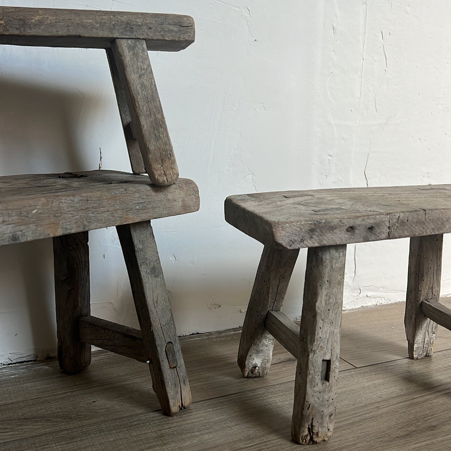 Vintage reclaimed stool - One of a kind